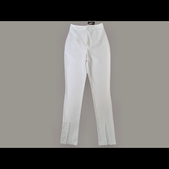 High Waisted Split Hem Straight leg Pants - Picture 5 of 8